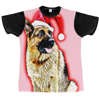 German Shepherd Xmas Graphic T-shirt | Artistshot