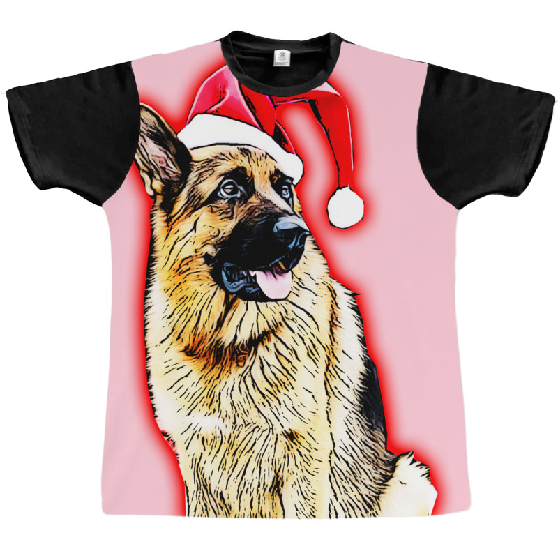 German Shepherd Xmas Graphic T-shirt by djimadejmek9 | Artistshot