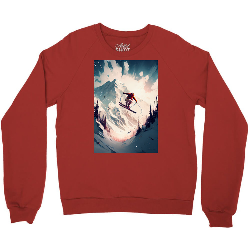 Explosive Ski Jump 11 Crewneck Sweatshirt by andeekngueloc | Artistshot