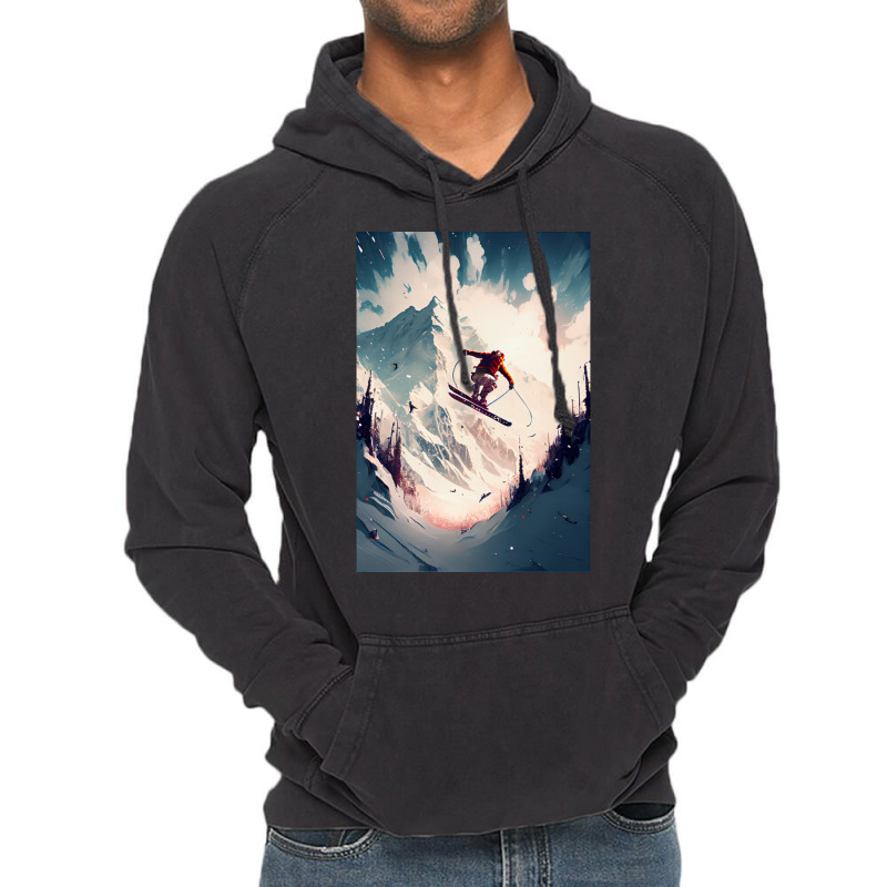 Explosive Ski Jump 11 Vintage Hoodie by andeekngueloc | Artistshot