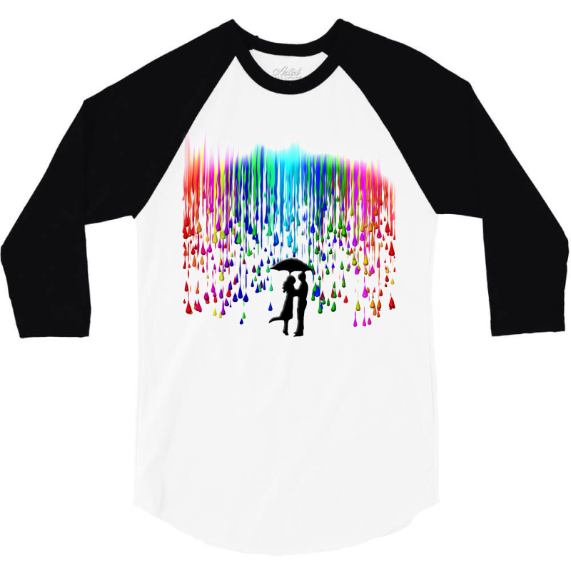 Kissing In The Rain 3/4 Sleeve Shirt | Artistshot