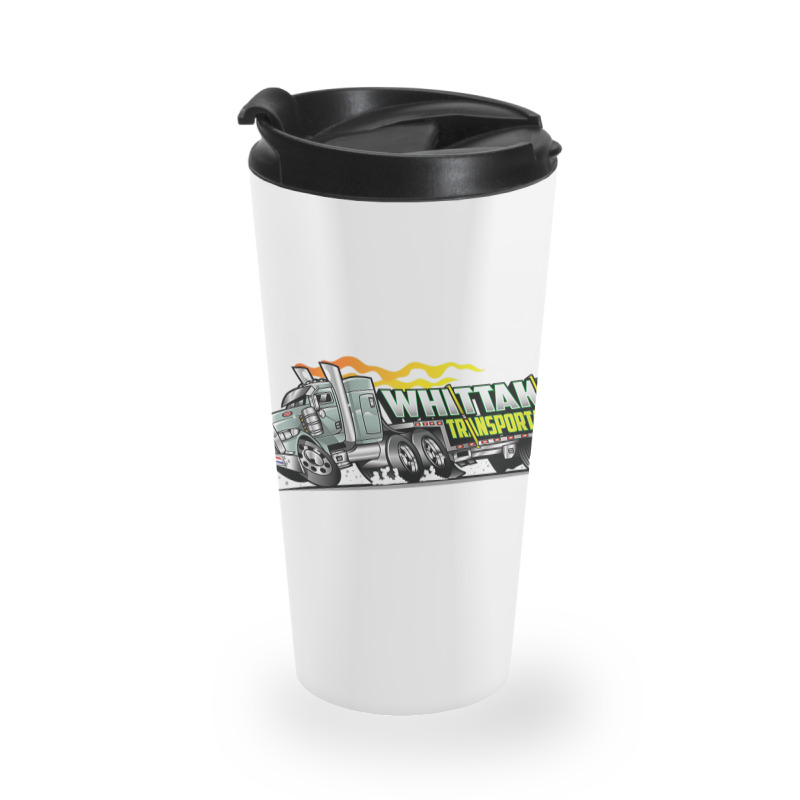 Whittaker Transport Cartoon Over The Road Semi Truck T Shirt Travel Mug | Artistshot