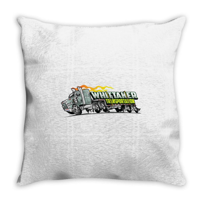 Whittaker Transport Cartoon Over The Road Semi Truck T Shirt Throw Pillow | Artistshot