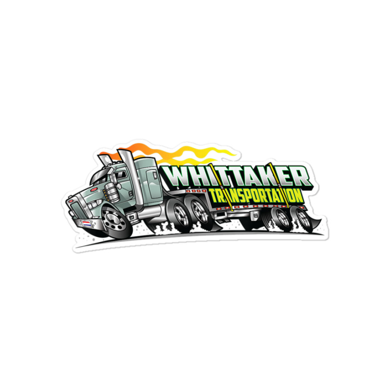 Whittaker Transport Cartoon Over The Road Semi Truck T Shirt Sticker | Artistshot