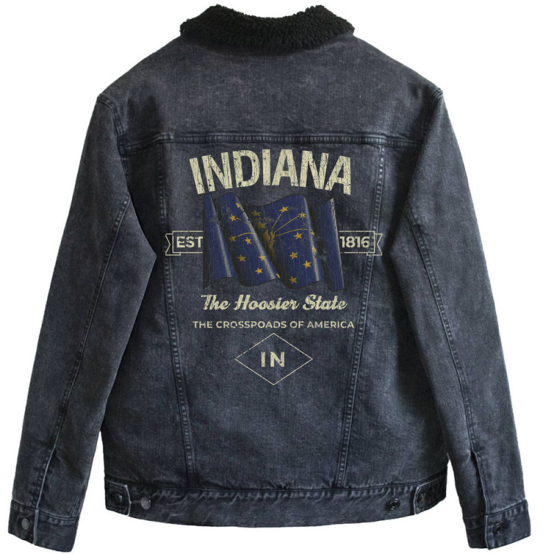 Indiana Hoosiers 1816 Unisex Sherpa-lined Denim Jacket | Artistshot