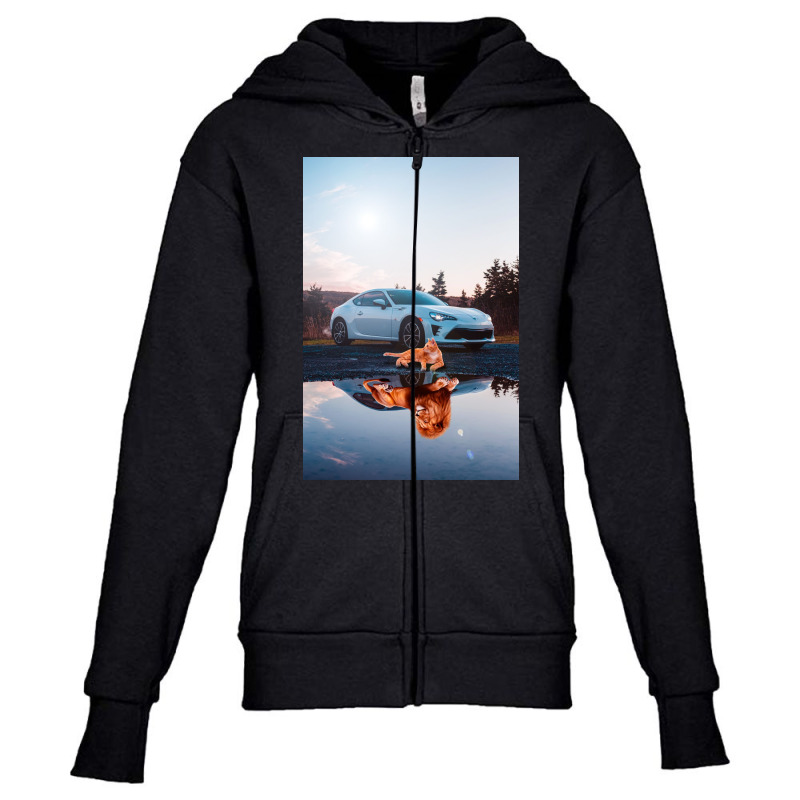 False Reflection Youth Zipper Hoodie | Artistshot