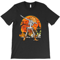 Happy Halloween Pumpkin Skeleton Dabbing Funny T-shirt | Artistshot