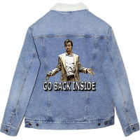 Go Back Inside Unisex Sherpa-lined Denim Jacket | Artistshot