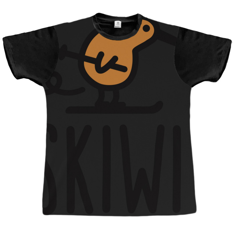 Skiwi Funny Kiwi New Zealand Bird Ski Cartoon Graphic T-shirt by andeekngueloc | Artistshot