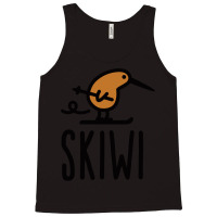 Skiwi Funny Kiwi New Zealand Bird Ski Cartoon Tank Top | Artistshot