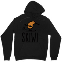 Skiwi Funny Kiwi New Zealand Bird Ski Cartoon Unisex Hoodie | Artistshot