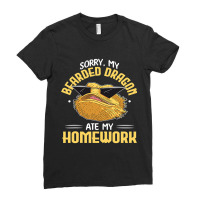 Sorry My Bearded Dragon Ate My Homework Design Lizard Lovers Ladies Fitted T-shirt | Artistshot