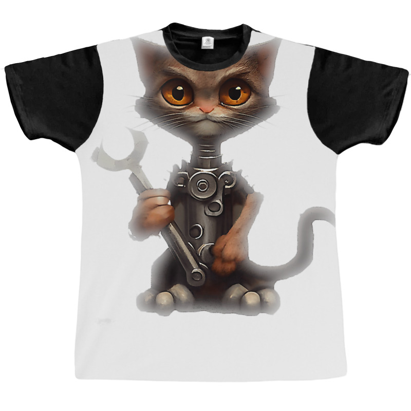 Cat Disguised Himself As A Socket Wrench T Shirt Graphic T-shirt by alph0r9bang | Artistshot