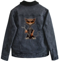 Cat Disguised Himself As A Socket Wrench T Shirt Unisex Sherpa-lined Denim Jacket | Artistshot