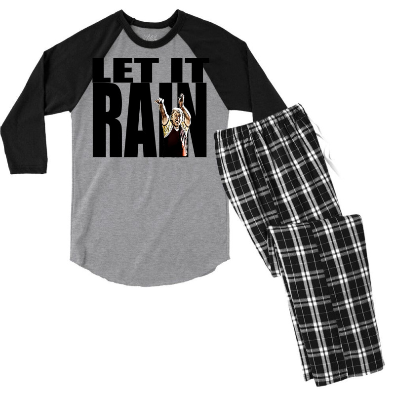 Let It Rain Men's 3/4 Sleeve Pajama Set | Artistshot