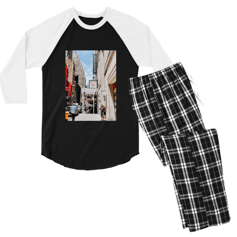 Plaza Broadway Marquee Summer Edition Men's 3/4 Sleeve Pajama Set | Artistshot