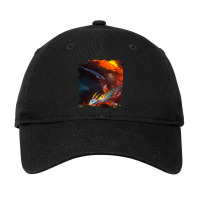 Space Dragon Breathing Fire 2 Adjustable Cap | Artistshot