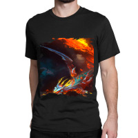 Space Dragon Breathing Fire 2 Classic T-shirt | Artistshot