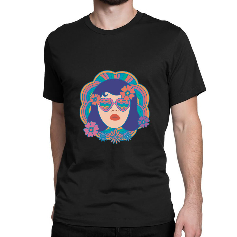 Retro Groovy Girl T-shir Classic T-shirt | Artistshot