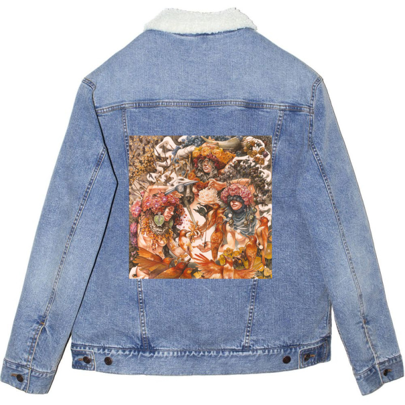 Baroness Gold And Gray Unisex Sherpa-lined Denim Jacket | Artistshot