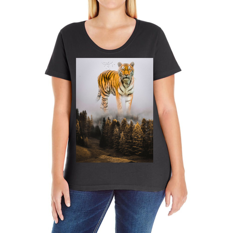 Tiger Ladies Curvy T-Shirt by josef.psd | Artistshot