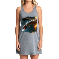 Space Dragon Breathing Fire Tank Dress | Artistshot