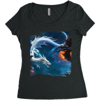 Space Rainbow Dragon Women's Triblend Scoop T-shirt | Artistshot