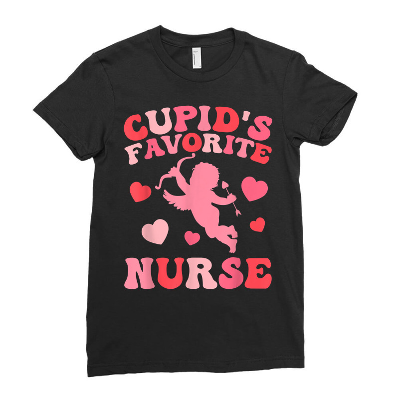 Cupid's Favorite Nurse One Loved Registered Nurse Valentine T Shirt Ladies Fitted T-shirt | Artistshot