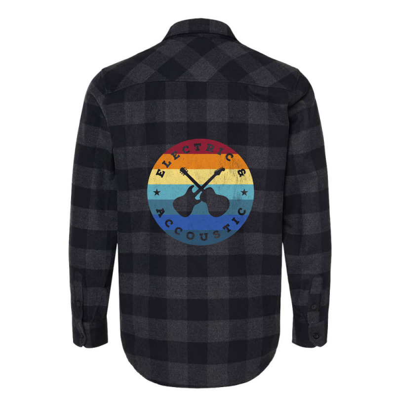 Retro Guitar  Acoustic And Electric Flannel Shirt | Artistshot