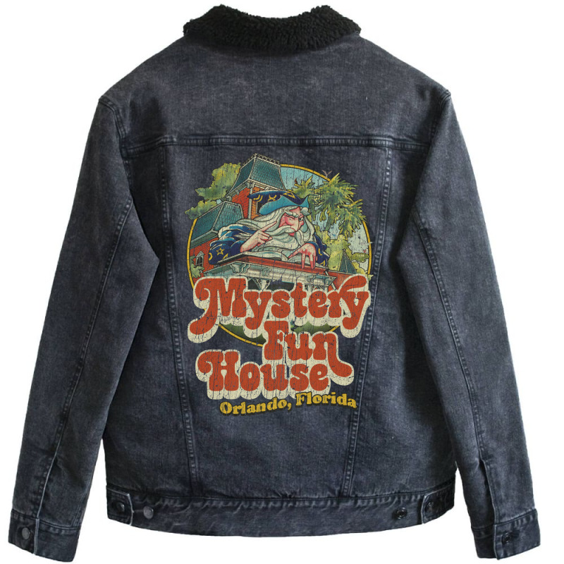 Mystery Fun House Orlando Unisex Sherpa-Lined Denim Jacket by liipanedroyu | Artistshot