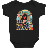 Believer Motivator Innovator Educator Womens Teachers Baby Bodysuit | Artistshot