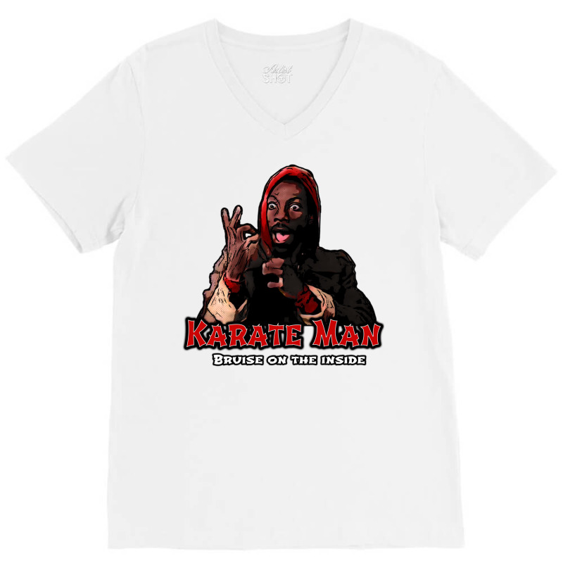 Karate Man V-neck Tee | Artistshot