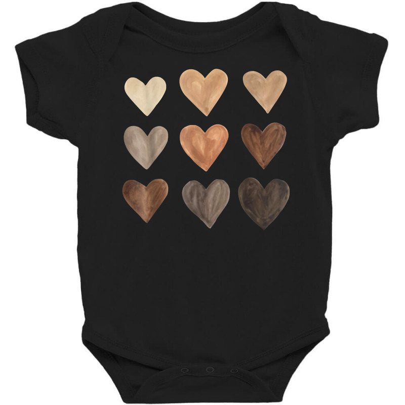 Diversity Heart Skin Tones Melanin Pride Black History Month T Shirt Baby Bodysuit | Artistshot