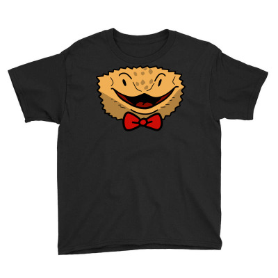 Bowtie Beared Dragon Face Youth Tee Designed By Edoh2