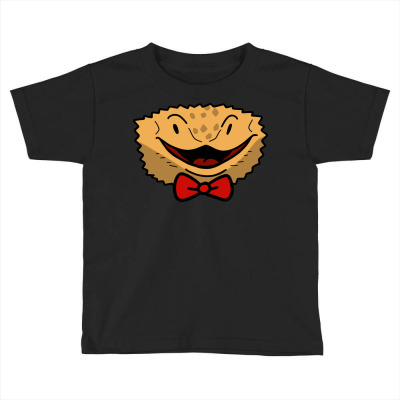 Bowtie Beared Dragon Face Toddler T-shirt Designed By Edoh2