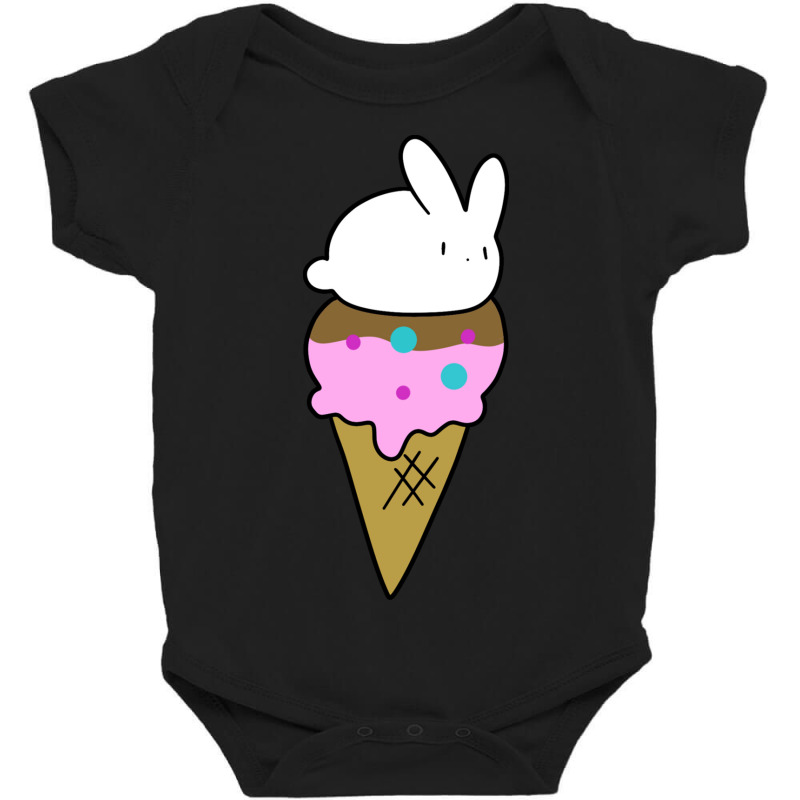 Bunny Icecream Cone Baby Bodysuit by edoh2 | Artistshot