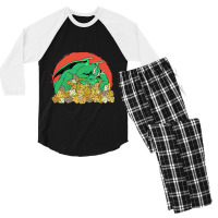 Strong Rabbit Boxing Ready To Box Fighting Bunny Men's 3/4 Sleeve Pajama Set | Artistshot