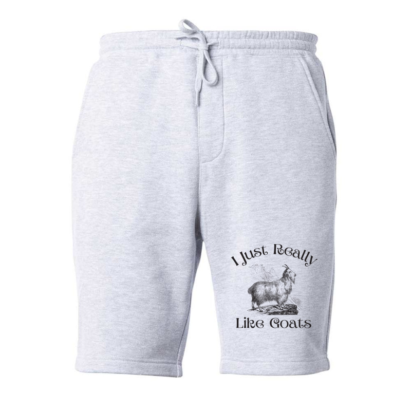 I Just Really Like Goats  Funny Goat Gift 1 Fleece Short | Artistshot