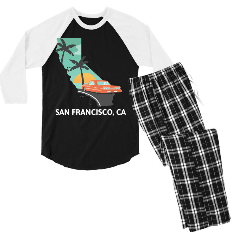 Trending San Francisco, Ca Men's 3/4 Sleeve Pajama Set | Artistshot