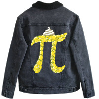 Funny Pi Day Shirt Math Lover Lemon Meringue Pie T Shirt Unisex Sherpa-lined Denim Jacket | Artistshot