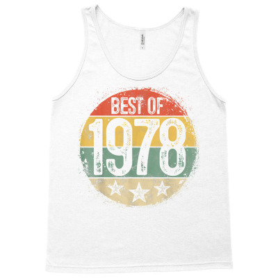 Circular Vintage Best Of 1978 44 Year Old Gift 44th Birthday T Shirt Tank Top Designed By Marquezrichards