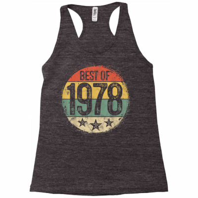 Circular Vintage Best Of 1978 44 Year Old Gift 44th Birthday T Shirt Racerback Tank Designed By Marquezrichards