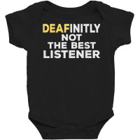 Deaf Asl Sign Language Hearing Loss Awareness T Shirt Baby Bodysuit | Artistshot