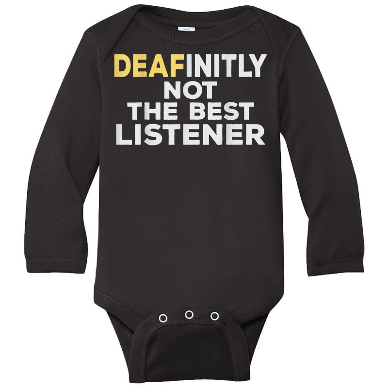 Deaf Asl Sign Language Hearing Loss Awareness T Shirt Long Sleeve Baby Bodysuit by annalfreddr3 | Artistshot