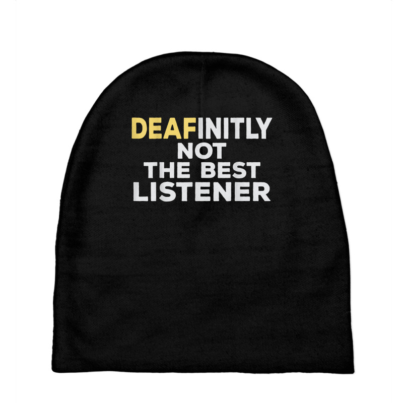 Deaf Asl Sign Language Hearing Loss Awareness T Shirt Baby Beanies by annalfreddr3 | Artistshot