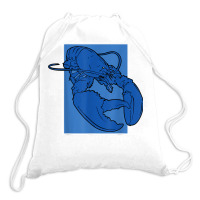 Funny Jumpscare Lobster Meme Blue Crustacean T Shirt Drawstring Bags | Artistshot