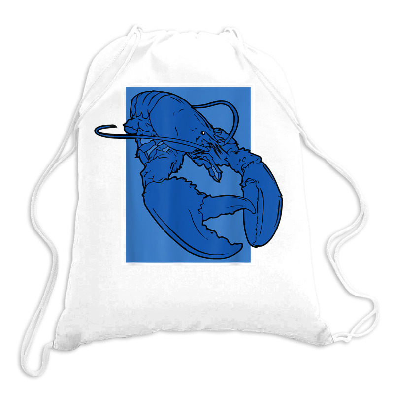 Funny Jumpscare Lobster Meme Blue Crustacean T Shirt Drawstring Bags | Artistshot