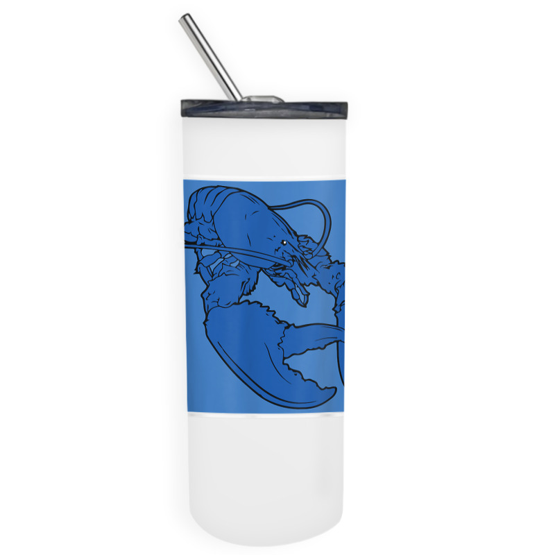 Funny Jumpscare Lobster Meme Blue Crustacean T Shirt Skinny Tumbler | Artistshot