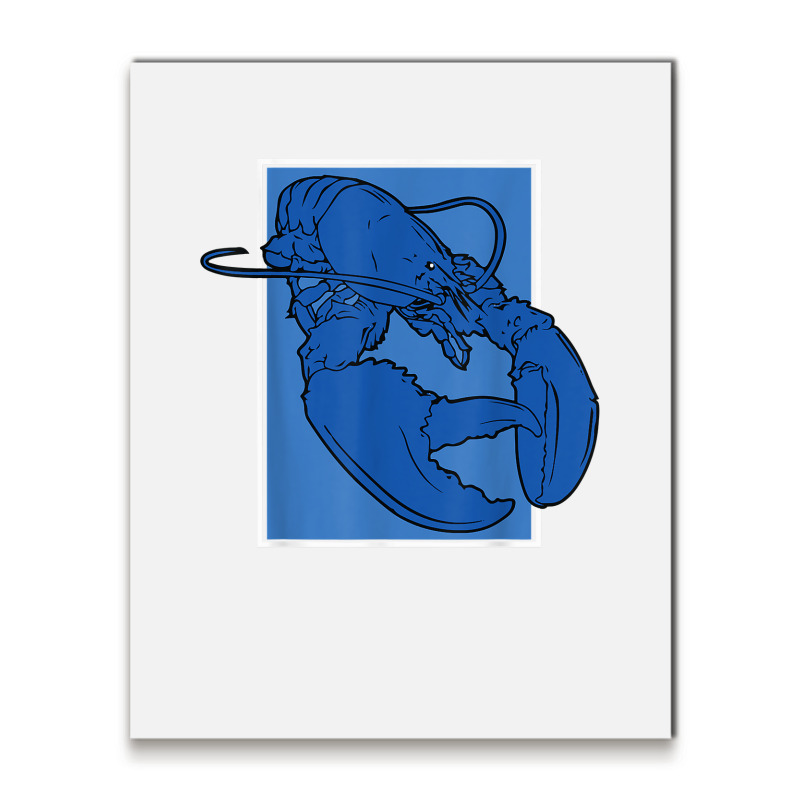 Funny Jumpscare Lobster Meme Blue Crustacean T Shirt Metal Print Vertical | Artistshot