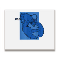 Funny Jumpscare Lobster Meme Blue Crustacean T Shirt Metal Print Horizontal | Artistshot